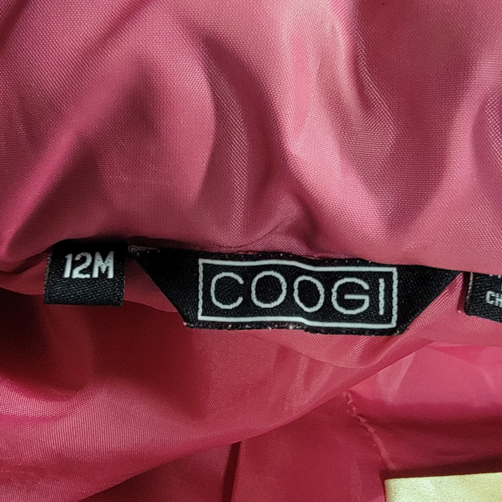 Coogi Girls Removable Hood Winter Coat Jacket Black Pink Lining Size 12 Month - Picture 6 of 9